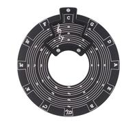 tianwandong Circle of Fifths Wheel Guitar Chord Wheel Aluminium Alloy Musical Educational Tool with Storage Bag for Music Learning