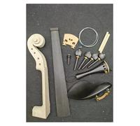 tianwandong Complete Set Violin Assembly Accessories Head Neck Fingerboard Bridge Tailpiece Pegs Chinrest With Clamp Soundpost String 4/4(Full set)