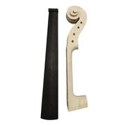 tianwandong Complete Set Violin Assembly Accessories Head Neck Fingerboard Bridge Tailpiece Pegs Chinrest With Clamp Soundpost String 4/4(Neck and fingerboard)