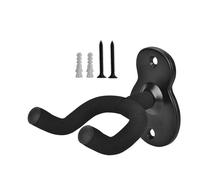 tianwandong Guitar Wall Mount Hanger Hook Acoustic Electric Bass Guitar Wall Hook Hanger Black Metal Holder Hanger 1 Pack