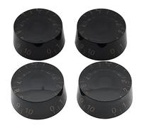 tianwandong Musiclily Basic Metric Coarse 18-Spline Guitar Knobs Tone Volume Speed Control Knobs for Epi LP SG Electric Guitar (Set of 4)(Black Gold)