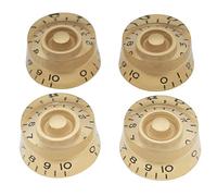 tianwandong Musiclily Basic Metric Coarse 18-Spline Guitar Knobs Tone Volume Speed Control Knobs for Epi LP SG Electric Guitar (Set of 4)(Gold Black)