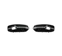 Tianwu03 Fit For A-u-d-i Q3 2013 2014 2015 Car Accessories 1 Pair Front Bumper Honeycomb Fog Lamp Frame Hollow Grille Under The Net Black Bright(Chrome 1Pair)