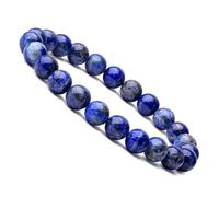 TIANXIAOQWE Handmade Natural Quartz 8mm Round Beads Stretch Bracelet 7inch