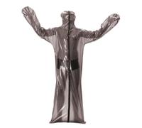 TIANXIAOQWE Unisex Fetish Transparent PVC Plastic Sleeping Sack Waterproof Bodysuit Party Cosplay Stage Wear Black