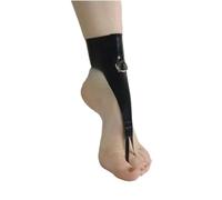 TIANXIAOQWE Women Natural Latex Socks Ankle Cuffs with D Ring for Club Party Night Out Role Play Wear Black