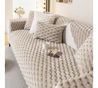 tianxinbaobei Rabbit Plush Sofa Cover,Non-Slip Faux Fur Couch Cover,Warm Sofa Cover Fuzzy Furry Sofa Slipcover Furniture Protector(Beige, 36"x70"