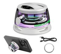 TIANXUAN G200 Magnetic Bluetooth Speaker Mini Small Magnetic Wireless Phone Portable Bluetooth Speakers Compact Stand with IP67 Waterproof for Shower Kitchen Outdoor Travel Golf Gift (White)
