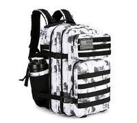 TianYaOutDoor Lovelinks21 45L Tactical Assault Backpack 3 day assault pack with Molle Waterproof backpack Rucksack for Tactical Backpacks, Blackwhite Camo, L, Backpack