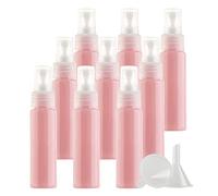 TIANZD 12 Pieces 30ml 1 oz Lightproof Pink Spray Bottles Plastic Fine Mist Spray Bottles Refillable Bottle for Cosmetic Perfume Cleaning, Travel with 1x Funnels