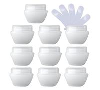 TIANZD 24 Pieces 50ml Empty Plastic Transparent Cosmetic Jars with Screw Lid, 50g Small Containers Storage Pot for Cosmetic Travel Homemade Cream Gel Lip Balm Salve + 6x Spatula