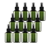 TIANZD 24 Pieces Empty 100 ml Green PET Plastic Fine Mist Pump Spray Bottles with Black Sprayer for Cosmetic Perfume Water Travel Portable Containers Refillable, 4x Funnel