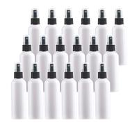 TIANZD 24 Pieces Empty 100 ml White PET Plastic Fine Mist Pump Spray Bottles with Black Top Portable Sprayer for Perfume Water Cosmetic Travel Containers Refillable, 2x Funnel