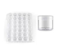 TIANZD Pack of 60 Empty 20 g Small Round Transparent Acrylic Jars with Clear Screw Cap 20 ml Sample Storage Pots Plastic Cosmetic Jar for Nail Art Lip Blam Cream