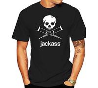 TIANZHONG77 Men's Fashion Jackass Skull Logo Slim Fit T Shirt Black (S)