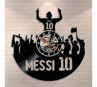 TIANZly The King 10 Lionel Messi Wall Clock Argentina Football Player Vinyl Clock The Unstoppable Force Soccer Legend For Messi Fans