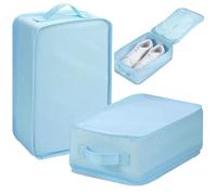 tianzong Travel Shoe Bag with Handle Holds 2 Pairs of Shoes, Shoe Packing Cubes for Travel, Sky Blue, 12.6"×7.9"×4.7", 2-pack Boxed