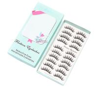 TiaoBug 10 Pairs False Eyelashes for Women Natural Wispy Curly Lashes Set Soft Thin Lightweight Fake Lashes Everyday Wear Reusable Volume Type 4 One Size