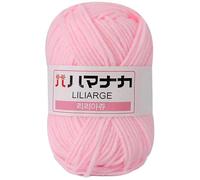 TiaoBug 1Roll Milk Cotton Yarn Solid Color Crochet Yarn for DIY Crafts Knitting Bag Doll Blanket Garments Hat Light Pink One Size