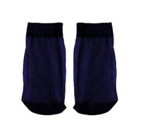 TiaoBug 3 Pairs Silk Ankle High Sheer Socks Anti-Slip Thin Stretchy See Through Cool Stocking For Men Women Summer Navy Blue One Size