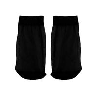 TiaoBug 3 Pairs Silk Ankle High Sheer Socks Anti-Slip Thin Stretchy See Through Cool Stocking For Men Women Summer Black One Size