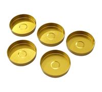 TiaoBug 5pcs Metal Candle Cups Tea Lights Cups Candle Holders Empty Candle Inserts Case for Home Christmas Wedding Birthday Table Decor Gold E One Size