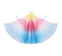 TiaoBug Belly Dance Wings for Adult, Fairy Butterfly Wing for Carnival Stage Performance Cosplay Colorful One Size