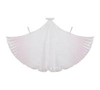 TiaoBug Belly Dance Wings for Adult, Fairy Butterfly Wing for Carnival Stage Performance Cosplay White One Size