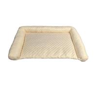 TiaoBug Breathable Mesh Dog Cooling Bed Elevated Design with Ice Pad Pet Bed for Hot Summer Days Light Yellow M