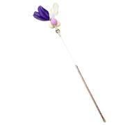 TiaoBug Cat Teaser Wand with Feather Bell Fun Exercise Toy for Indoor Cats and Kittens to Pounce Jump B Purple One Size