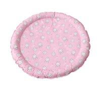 TiaoBug Circular Pet Cooling Mat with Soft Gel Filler Waterproof Dog Cat Ice Pad for Hot Weather Durable Washable Design Pink Rabbit 50cm