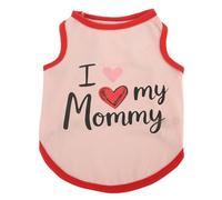 TiaoBug Dog Clothes Printed Doggie Shirts Puppy T-Shirts Vest Cute Pet Clothes for Small Medium Dogs Summer Wear Pink XL