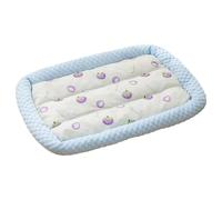 TiaoBug Dog Cooling Mat with Anti-Slip Thickened Ice Silk Portable Washable Pet Bed for Hot Summer Days Blue XL