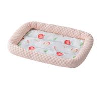 TiaoBug Dog Cooling Mat with Anti-Slip Thickened Ice Silk Portable Washable Pet Bed for Hot Summer Days Pink XL