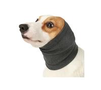 TiaoBug Dog Ear Wrap Cover Calming Hoodie for Anxious Pets During Bath Drying Grooming Soft Elastic Head Snood Grey M
