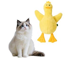 TiaoBug Dog Enrichment Toy Duck Shape Squeaky Interactive Plush Toy for Indoor Play Chew Resistant Companion for Puppies Type B One Size