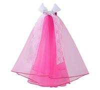 TiaoBug Dog Flower Girl Veil with Clip Floral Lace Bow Headdress Small Dog Wedding Accessories for Wedding Party Hot Pink One Size
