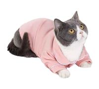 TiaoBug Dog Pyjamas for Small Medium Dogs Cats Soft Pet Sleepwear Shirts Comfortable Lapel Collar Pjs for Bulldog Yorkie Pink M