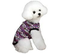 TiaoBug Dog Shirt Vest Pet Clothes for Small Dogs Boy Girl Spring Summer Puppy T-Shirts Tank Top Sweatshirt Purple L