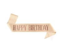 TiaoBug Girls Birthday Party Belt Fun Shoulder Strap with Printed Letters Cute Accessory for Celebrations and Special Occasions Light Gold Rose Gold One Size