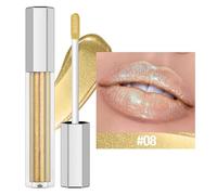 TiaoBug Glittery Pearl Lip Gloss for Women and Girls Hydrating Moisturizing Non Sticky Shine Smooth Glossy Look Everyday Wear 1 Piece Yellow One Size