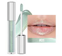TiaoBug Glittery Pearl Lip Gloss for Women and Girls Hydrating Moisturizing Non Sticky Shine Smooth Glossy Look Everyday Wear 1 Piece Green One Size