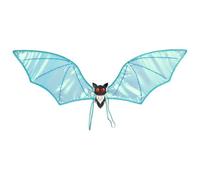 TiaoBug Glossy Bat Devil Wings Vampire Witch Wing for Halloween Carnival Masquerade Party Dress up Blue 1 One Size