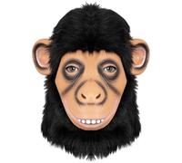 TiaoBug Halloween Costume Party Gorilla Mask Simulation Full Head Latex Animal Monkey Masks Mask Type D One Size
