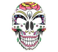 TiaoBug Halloween Mexican Day of The Dead Skull Masks for Women Men Festival Dress Up Type B One Size