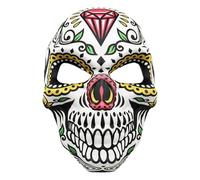 TiaoBug Halloween Mexican Day of The Dead Skull Masks for Women Men Festival Dress Up Type C One Size