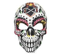 TiaoBug Halloween Mexican Day of The Dead Skull Masks for Women Men Festival Dress Up Type D One Size