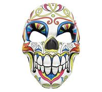 TiaoBug Halloween Mexican Day of The Dead Skull Masks for Women Men Festival Dress Up Type E One Size