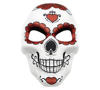 TiaoBug Halloween Mexican Day of The Dead Skull Masks for Women Men Festival Dress Up Type F One Size