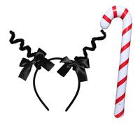TiaoBug Kids Bowknot Tentacle Headband with Inflatable Walking Stick Party Headwear for Birthday Halloween Type 7 One Size